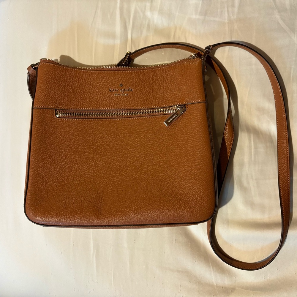 Kate Spade Brown Leather Crossbody Bag + wallet